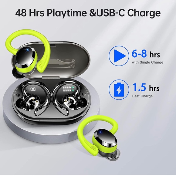 New - Wireless Earbuds Bluetooth 5.3 Headphones Over Ear
Waterproof Earphones - Picture 10 of 14